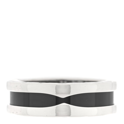Bulgari Sterling Silver Ceramic Save The Children One-Band Ring 53 6.5 1 of 5