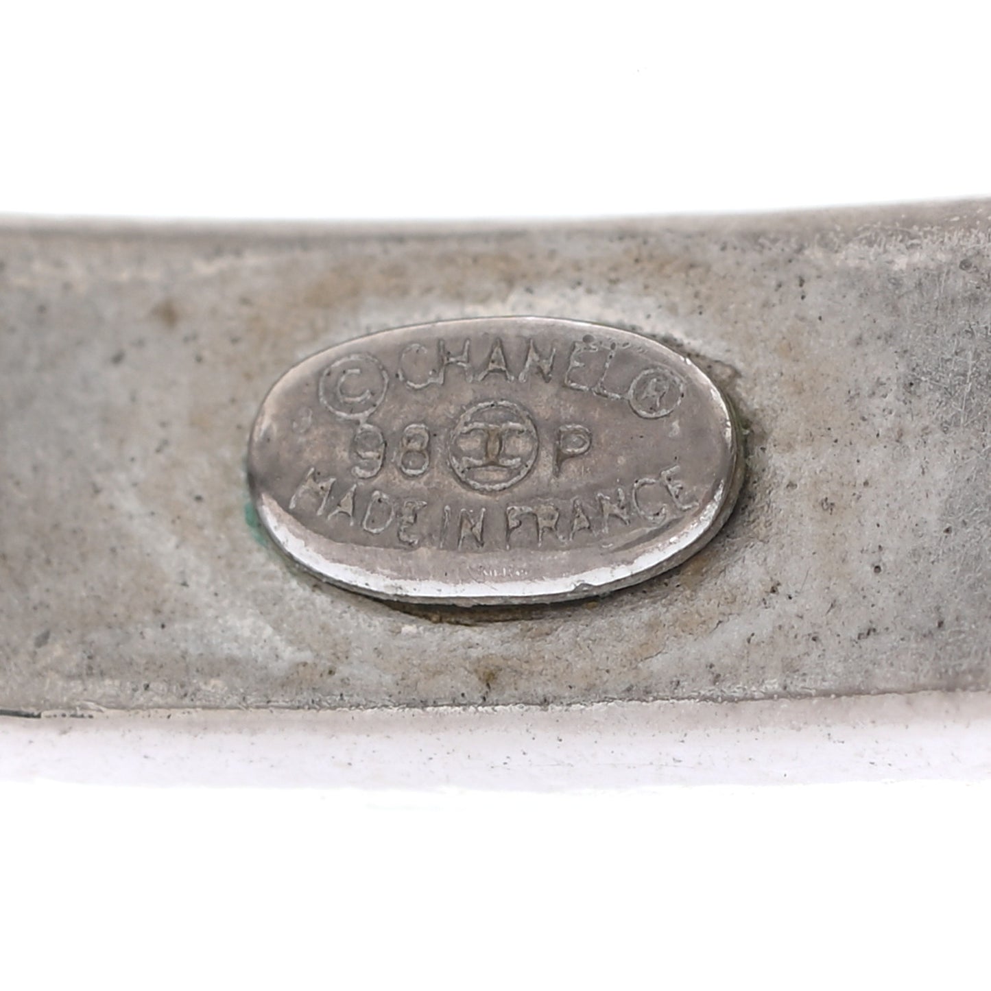 Metal Logo Bangle Silver