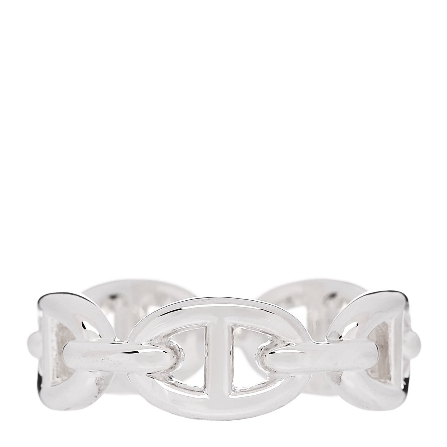 Sterling Silver PM Chaine d'Ancre Enchainee Band Ring 56 7.75