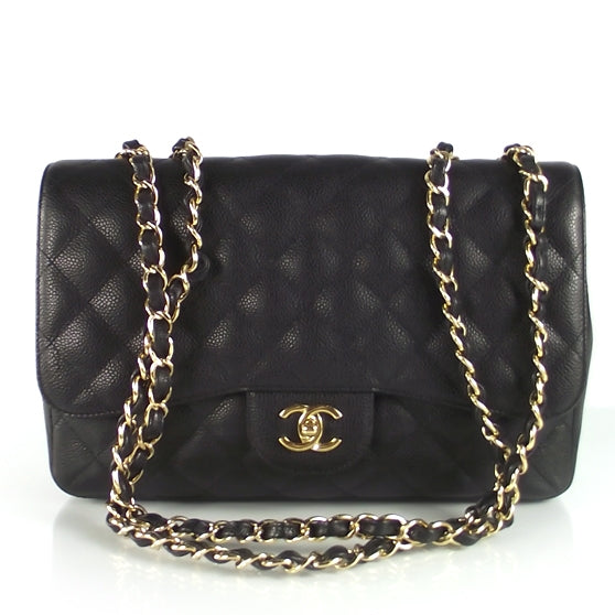 Chanel Caviar Jumbo Double Flap Black 1 of 9