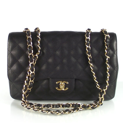 Chanel Caviar Jumbo Double Flap Black 1 of 9