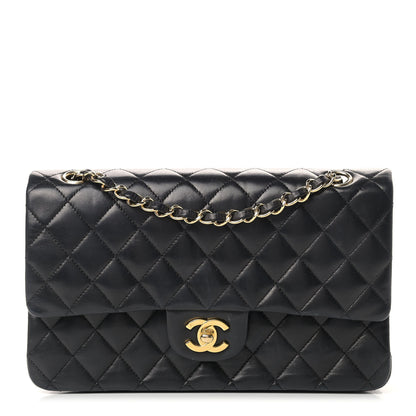 Chanel Lambskin Quilted Medium Double Flap Black 1 of 14