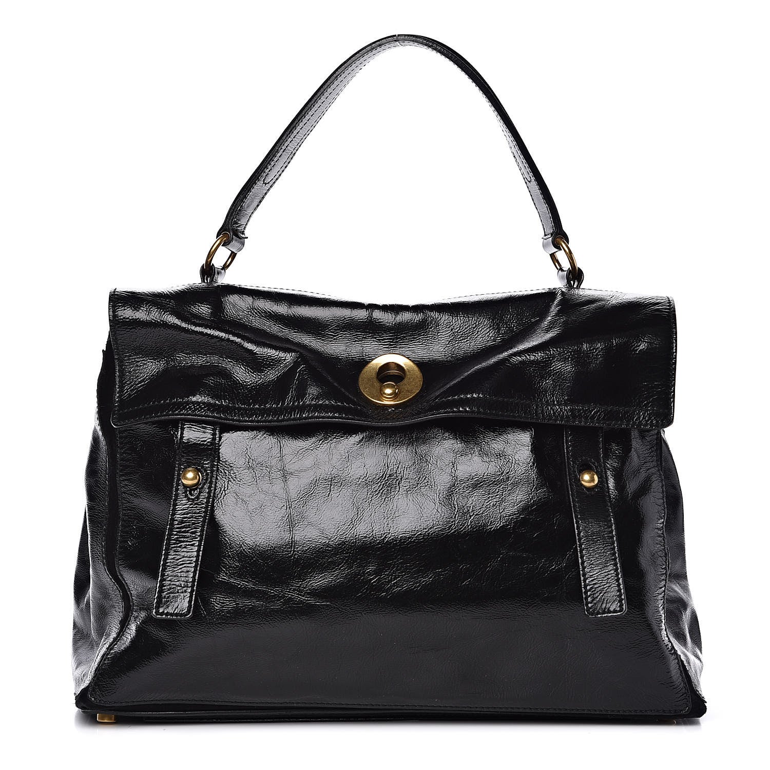 Saint Laurent Patent Large Muse Two Black 1 of 12