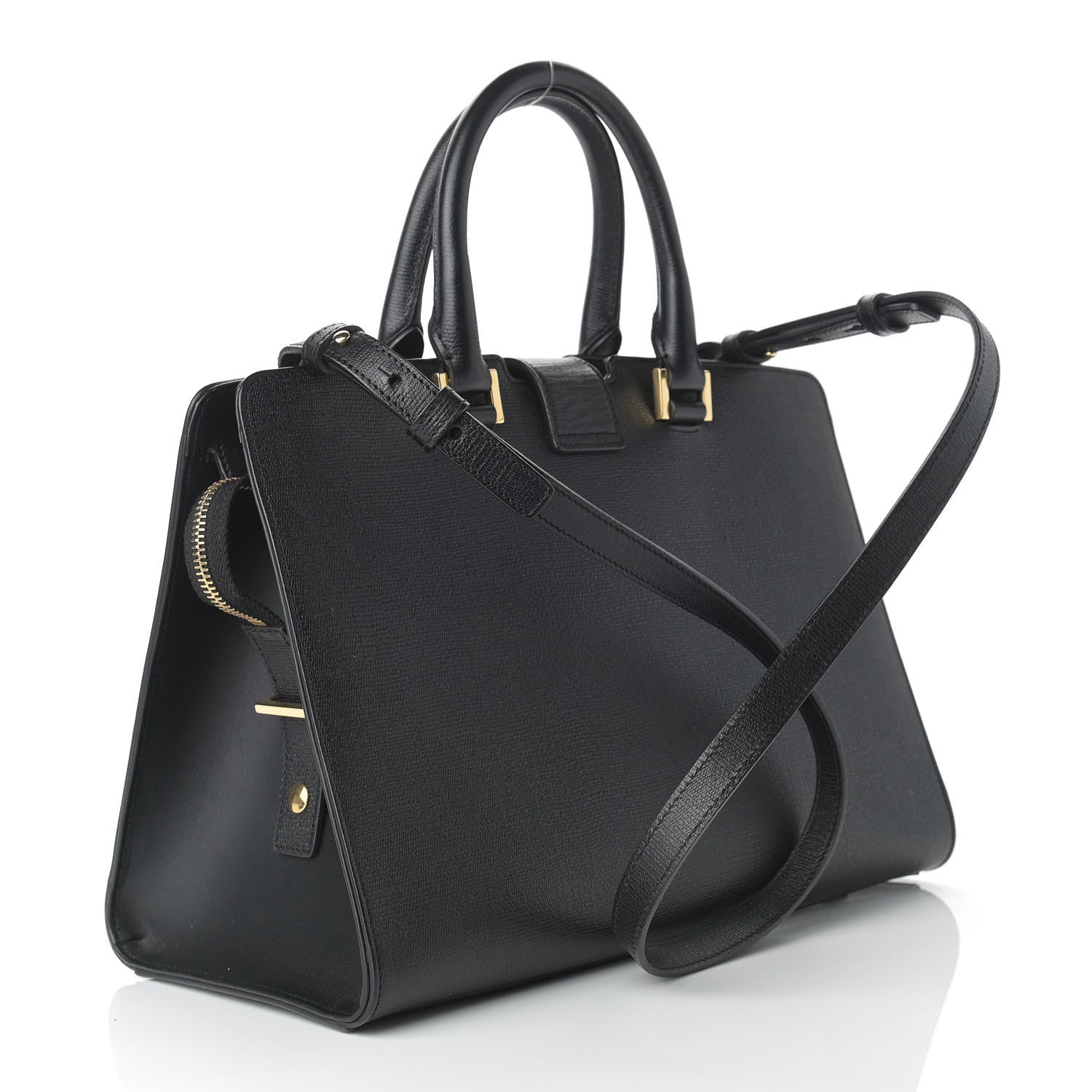 Saint Laurent Textured Calfskin Small Classic Y Cabas Black 2 of 13