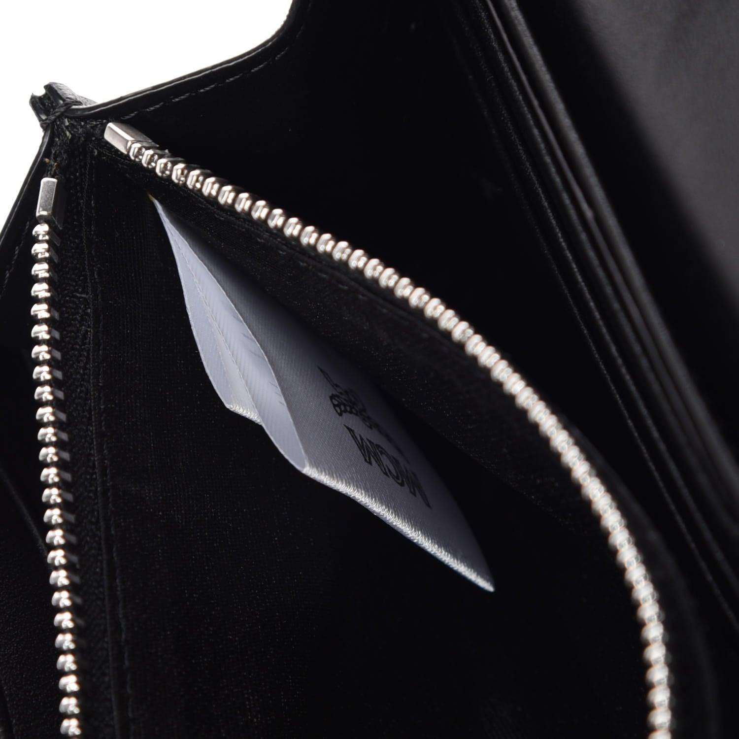 MCM Calfskin Large Patricia Wallet On Chain Black 10 of 10