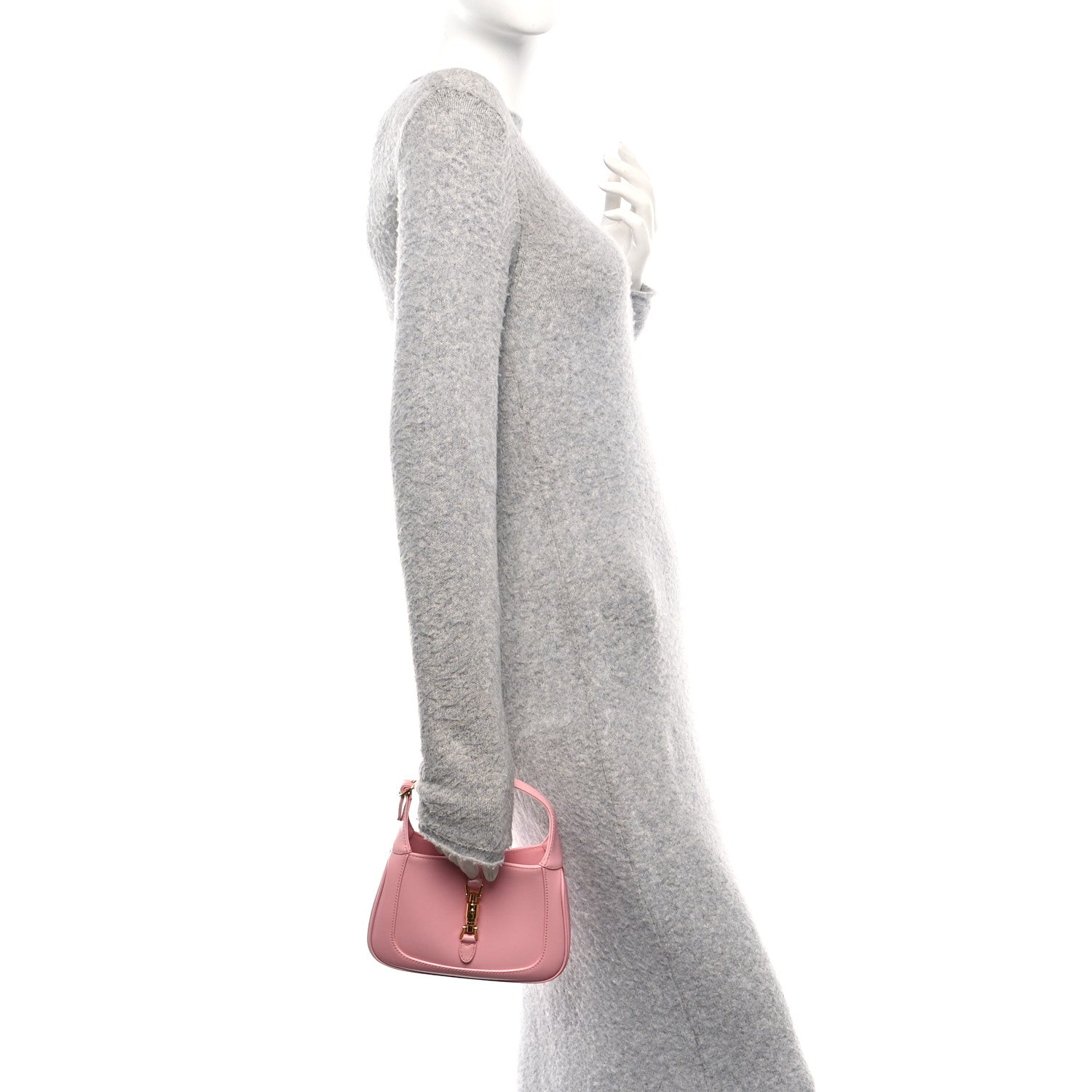 Gucci Boarded Dyana Lux Calfskin Mini Jackie 1961 Hobo Wild Rose