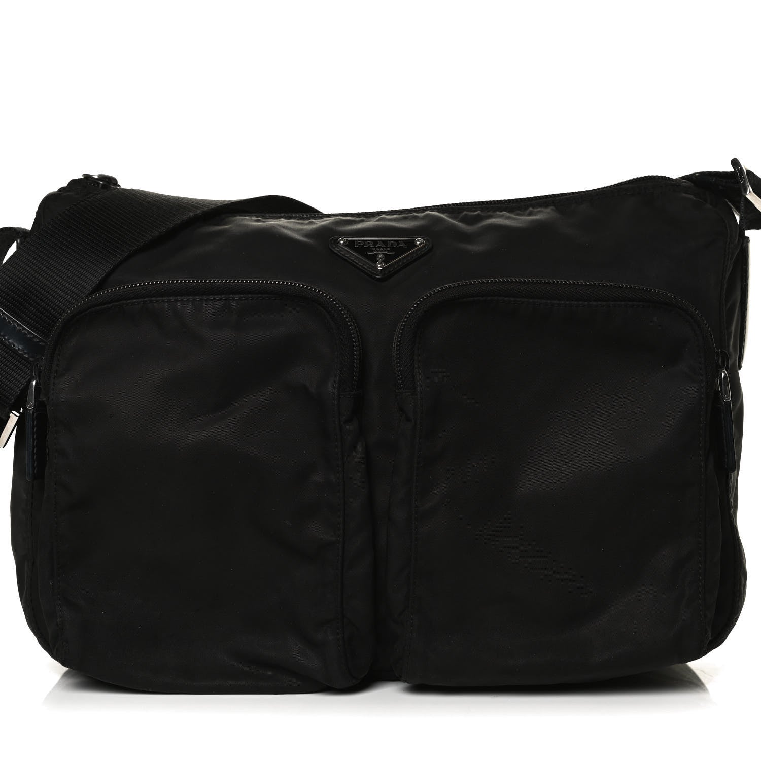 Prada Nylon Vela Messenger Bag Black 8 of 14