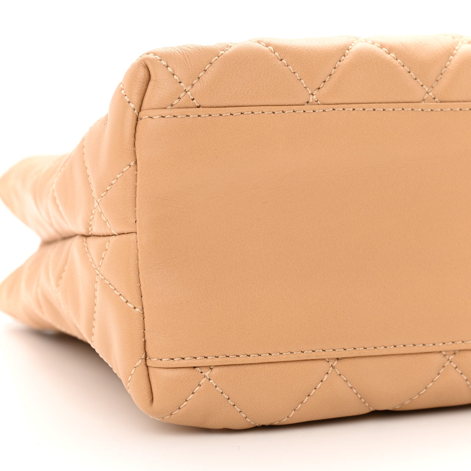 Chanel Lambskin Quilted CC Tote Beige 9 of 13