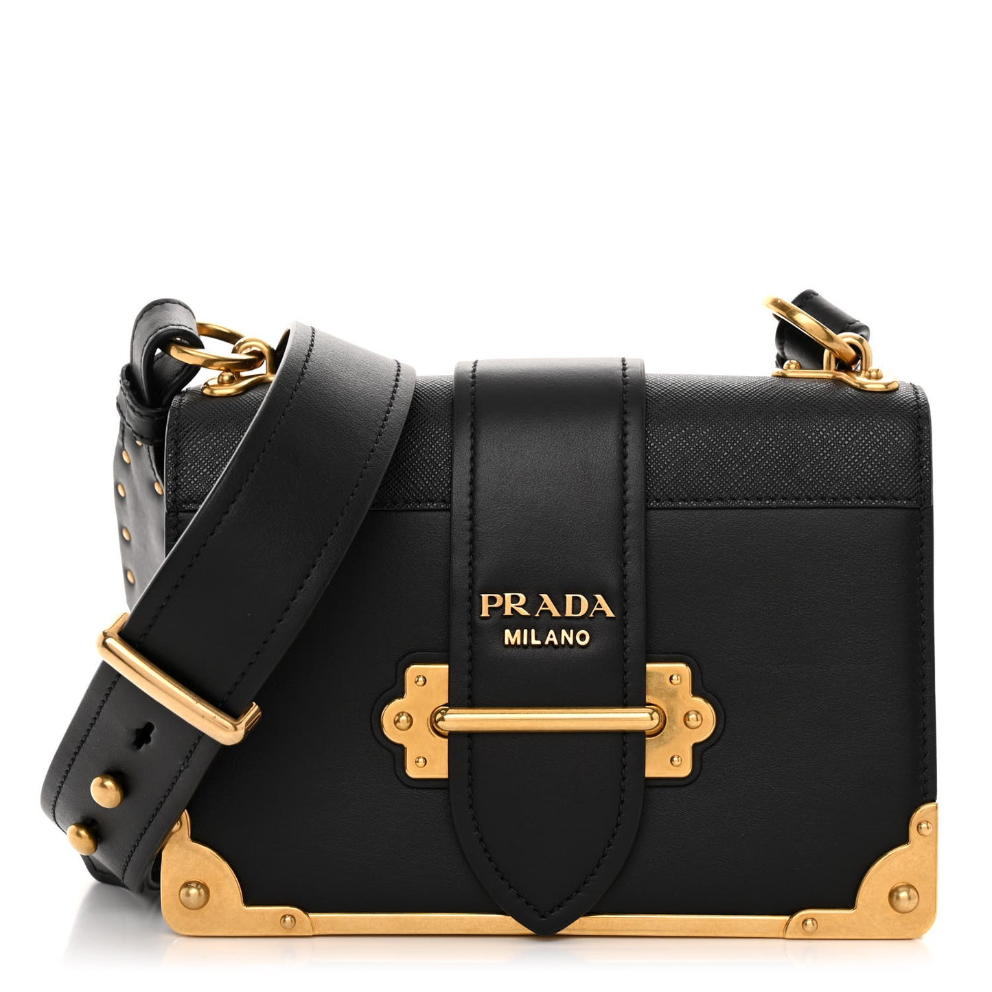 City Calf Saffiano Cahier Bag Black