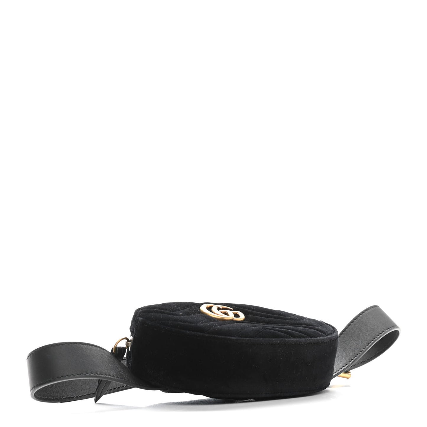 Velvet Matelasse GG Marmont Belt Bag 85 34 Black