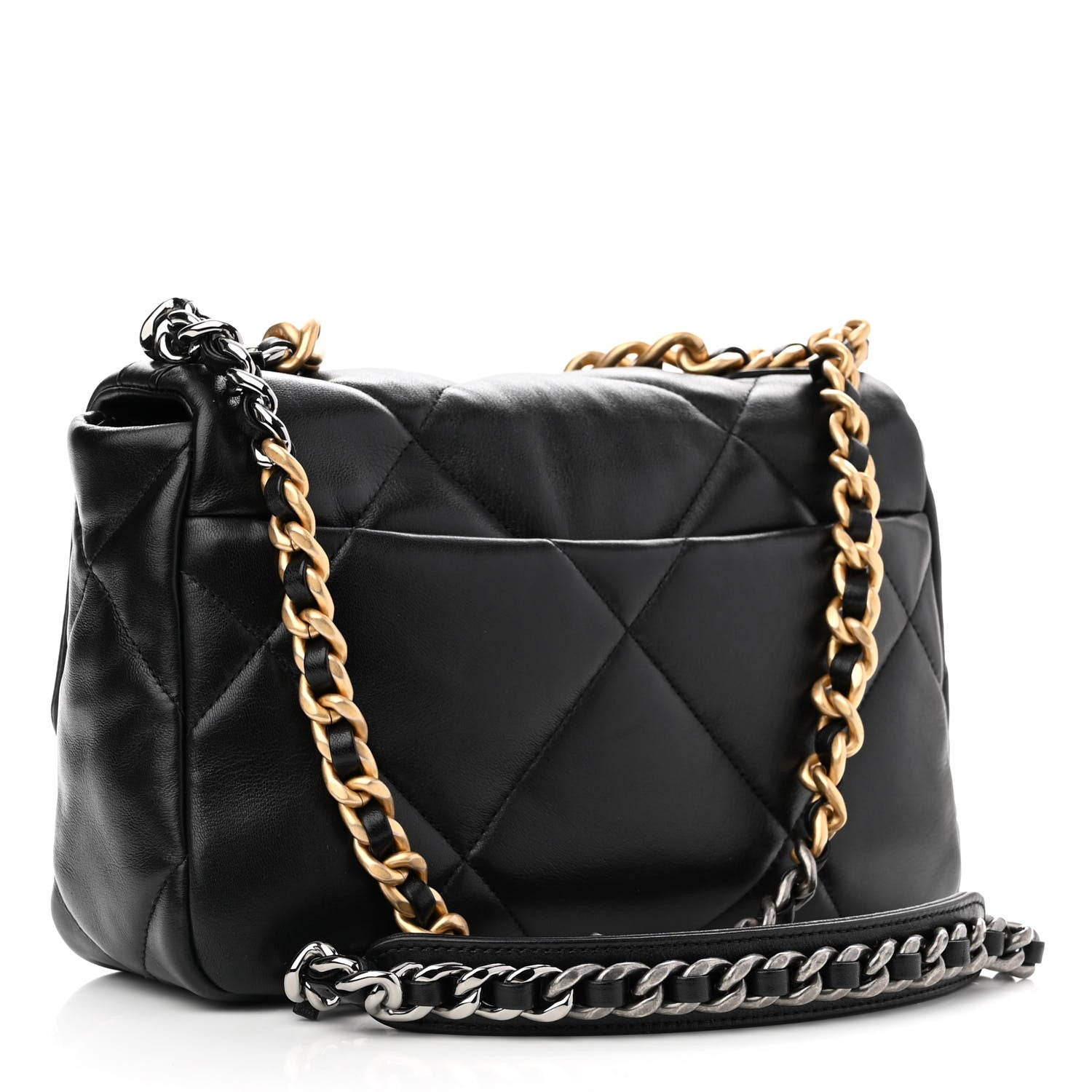 Chanel Lambskin Quilted Medium Chanel 19 Flap Black 3 of 14