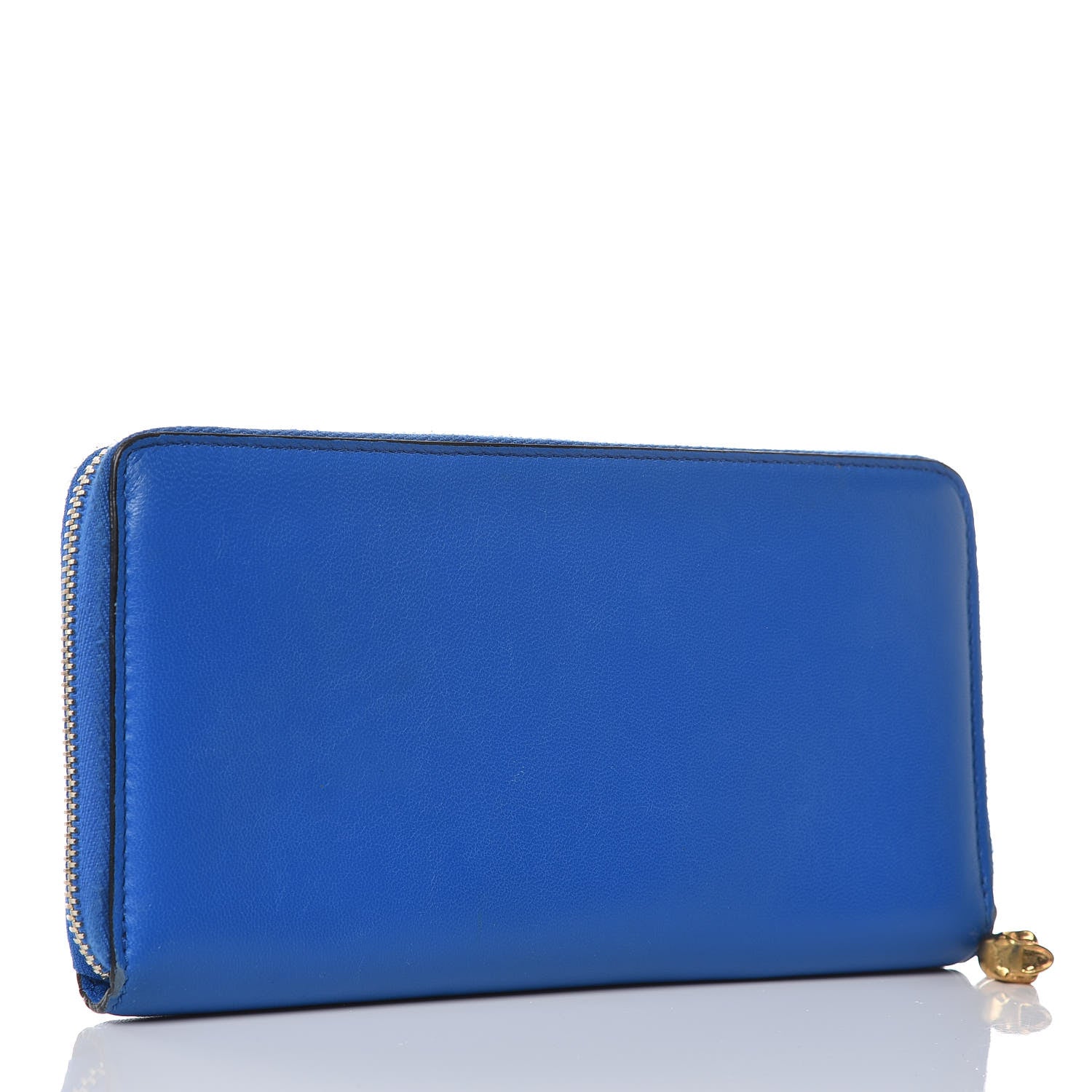 Alexander McQueen Nappa Skull Continental Zip Wallet Blue 3 of 11