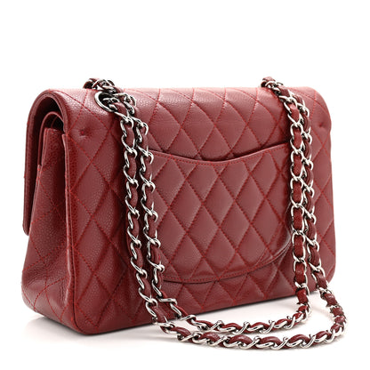 Chanel Caviar Quilted Medium Double Flap Burgundy 3 of 10