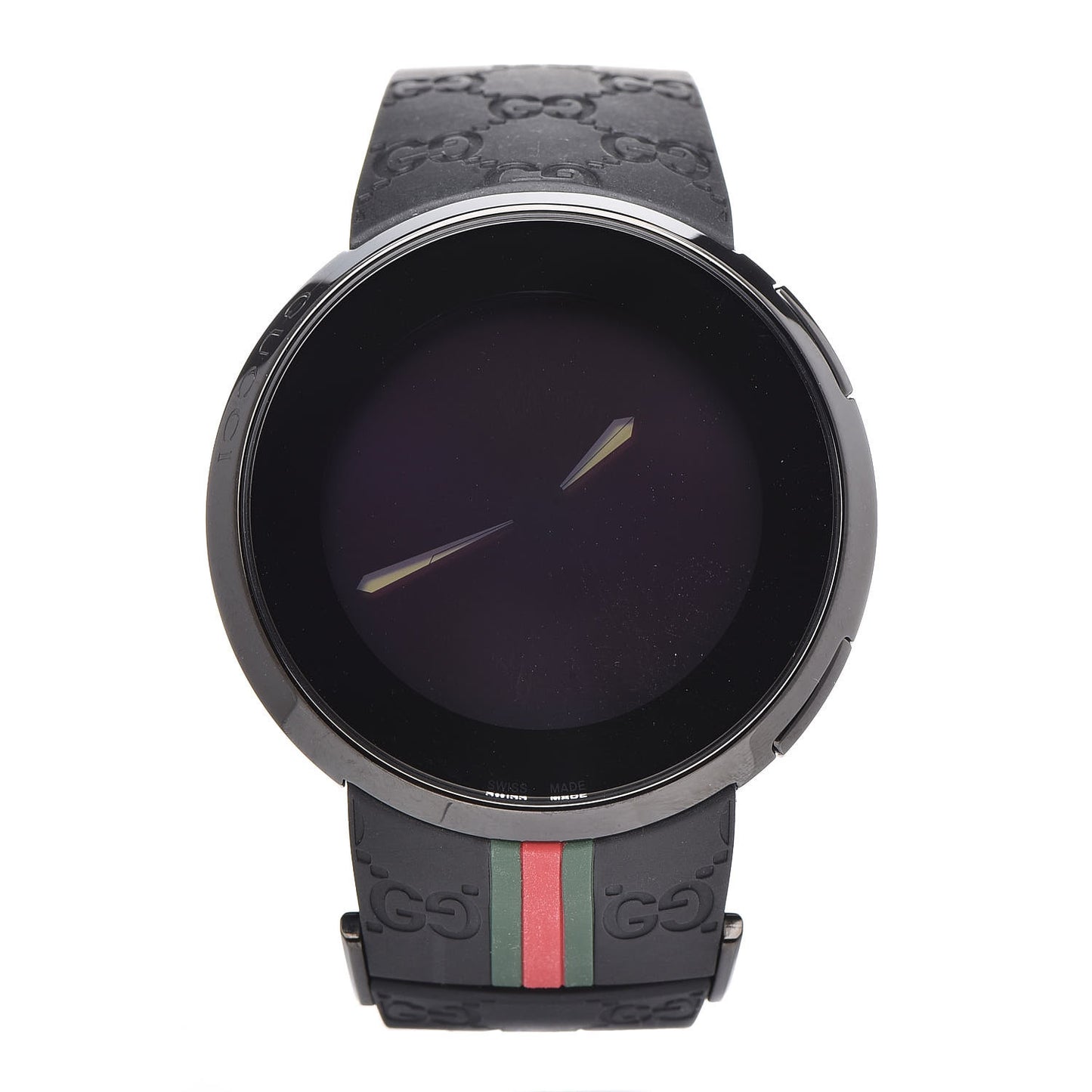 Stainless Steel Rubber 45mm Digital I-Gucci Web Watch Black