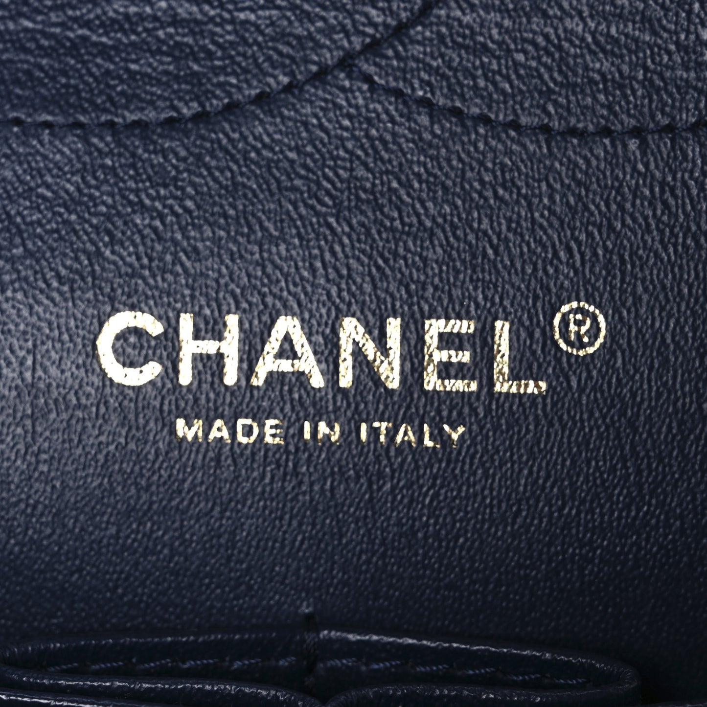 Caviar Quilted Jumbo Double Flap Navy Blue