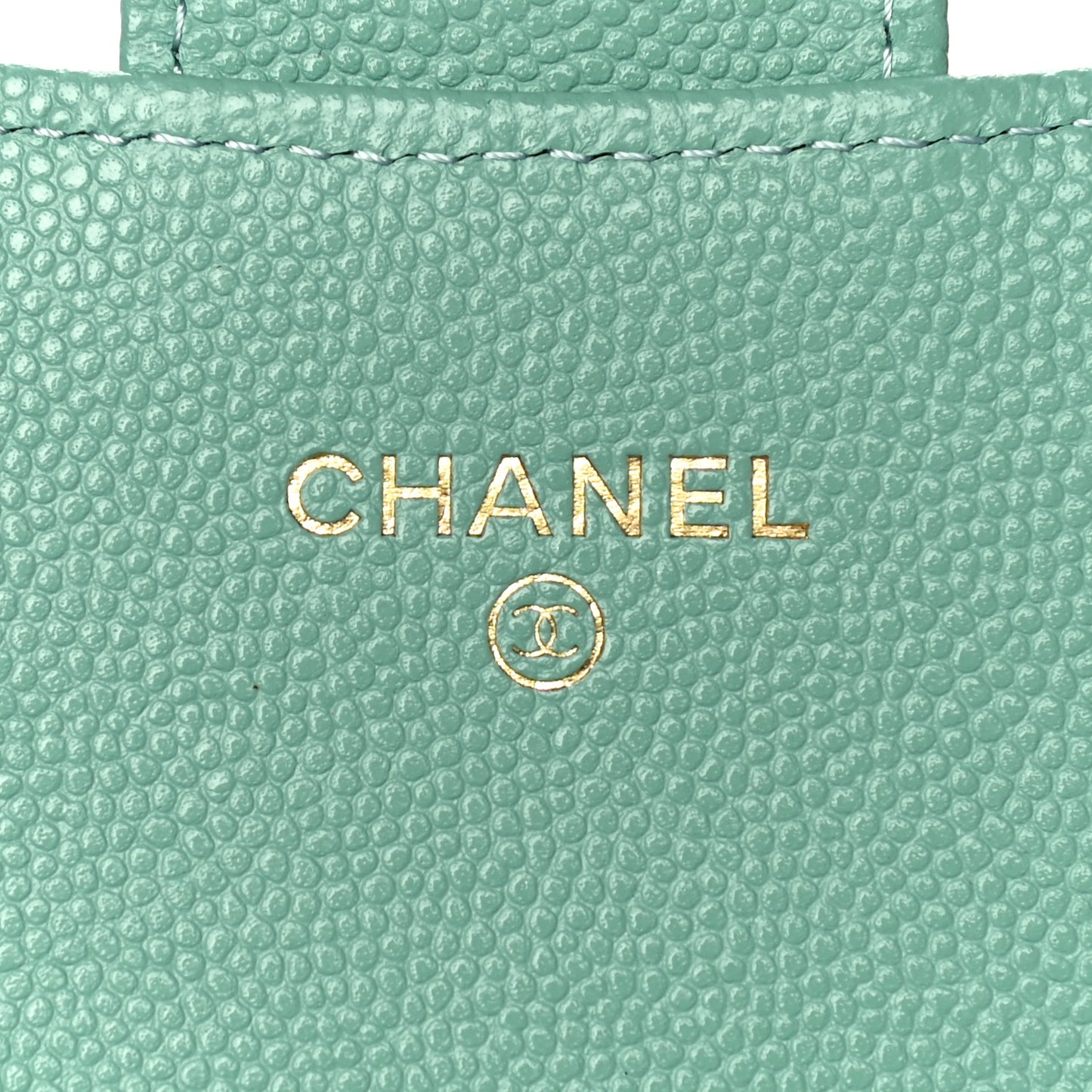 Caviar Quilted Large Gusset Flap Wallet Green