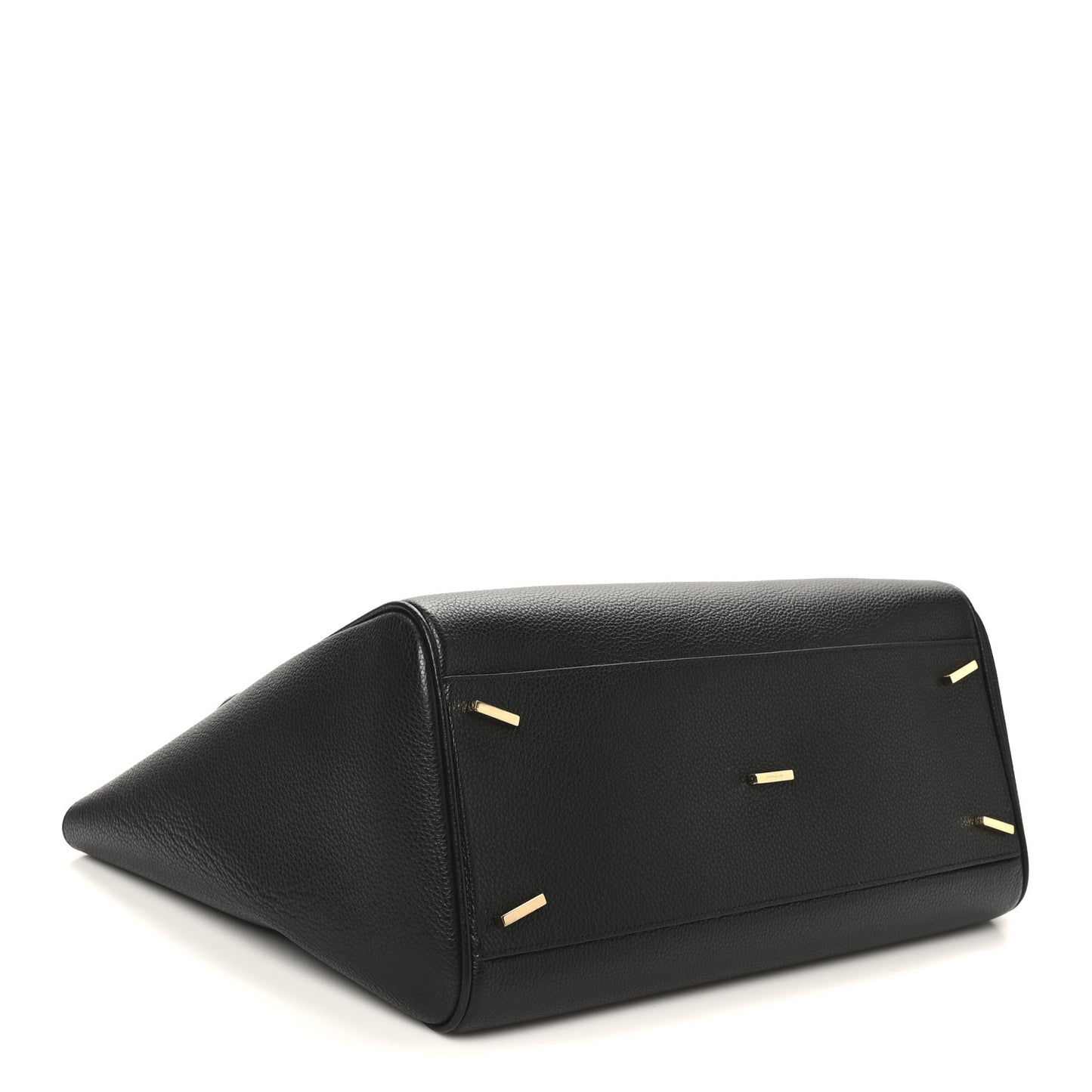 Hammered Calfskin Firenze East West Tote Bag Black