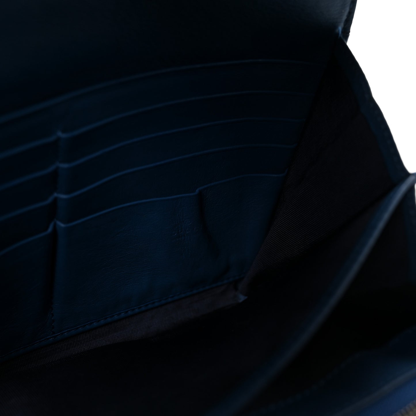 GG Supreme Monogram Blooms Mini Dionysus Chain Wallet Beige Blue Navy Vintage Blue