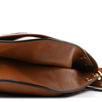 Celine Shiny Lambskin Soft Triomphe Besace Bag Soft Tan 10 of 10