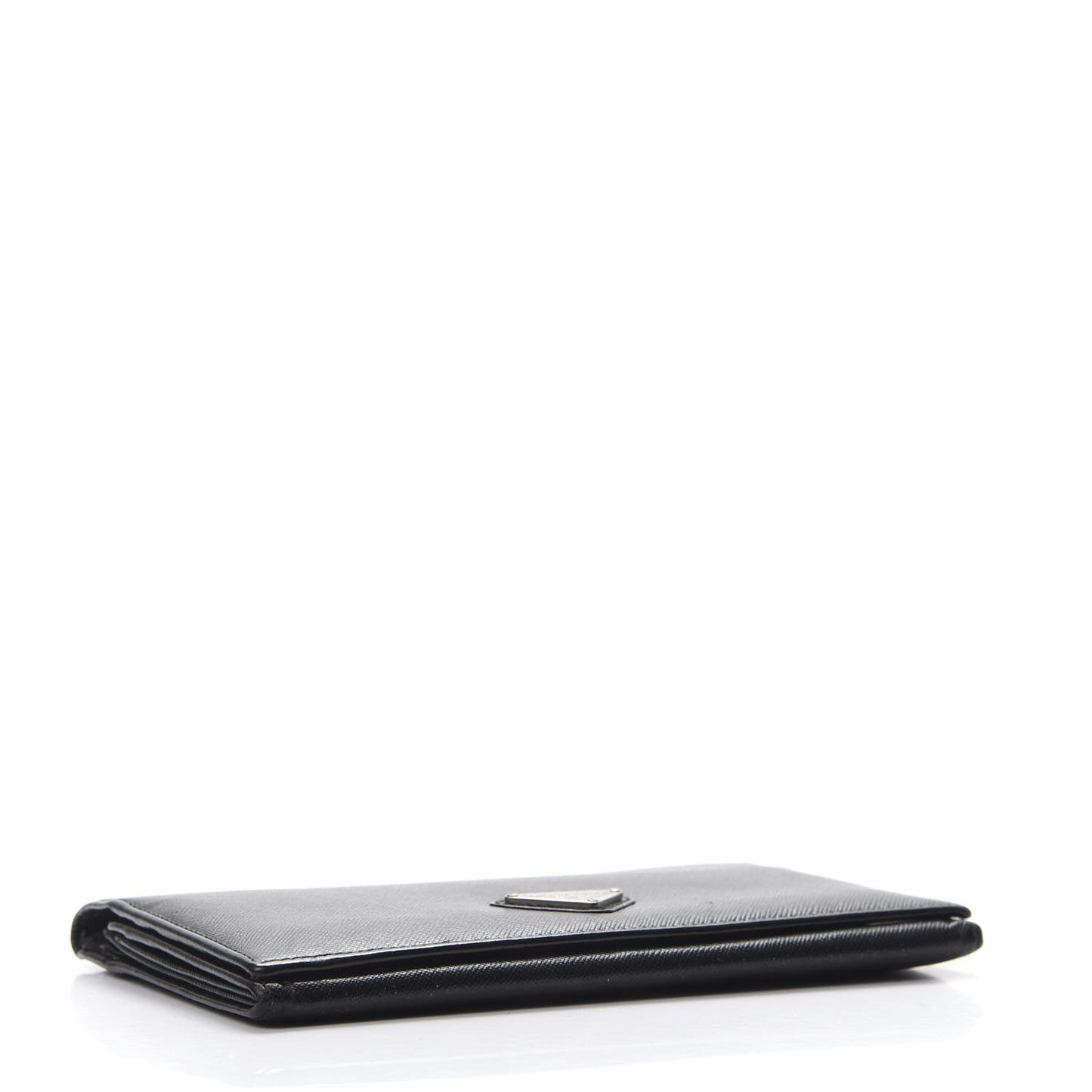 Saffiano Triangle Flap Wallet Black