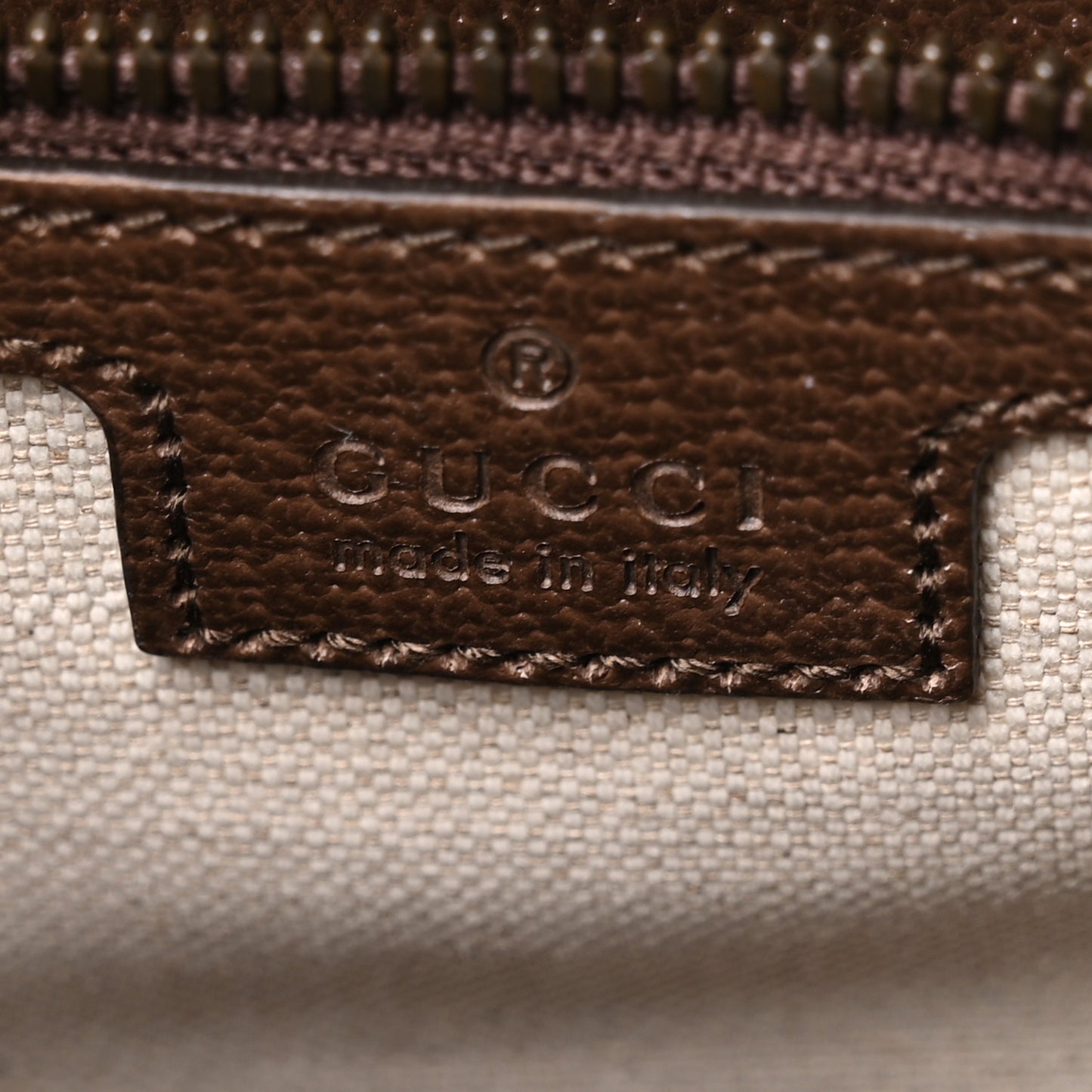 GG Supreme Monogram Textured Dollar Calfskin Web Medium Ophidia Tote Bag Beige Ebony