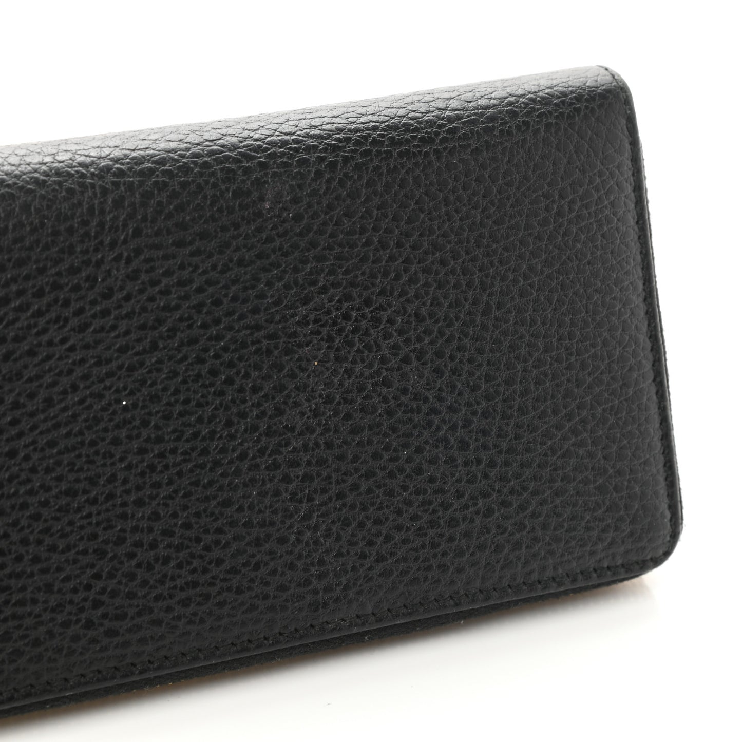 Dollar Calfskin GG Marmont Zip Around Wallet Black