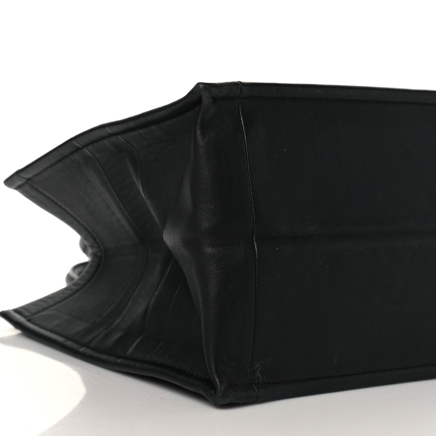 Calfskin Embossed Medium Book Tote Black