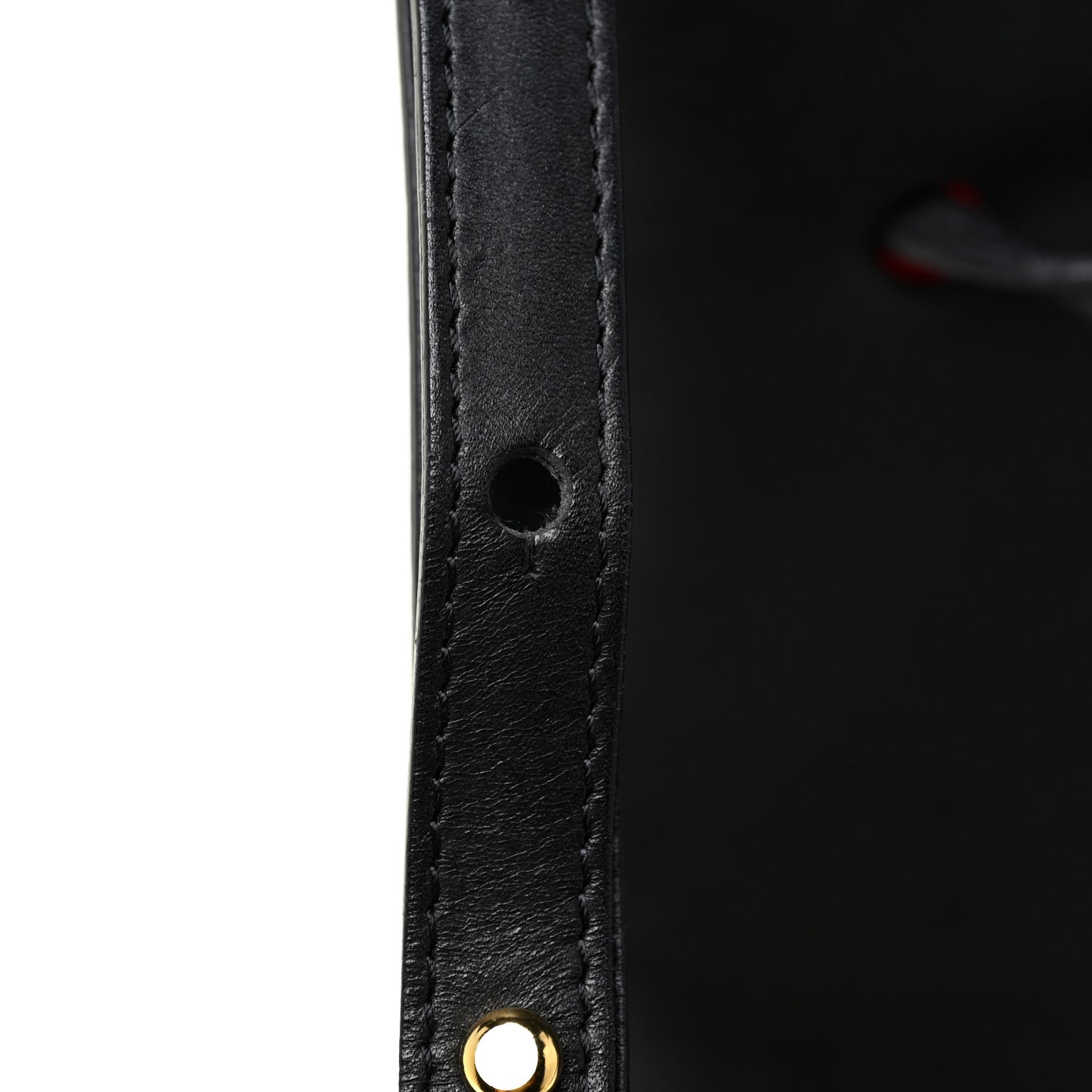 Vegetable Tanned Calfskin Bucket Bag Black Flamma