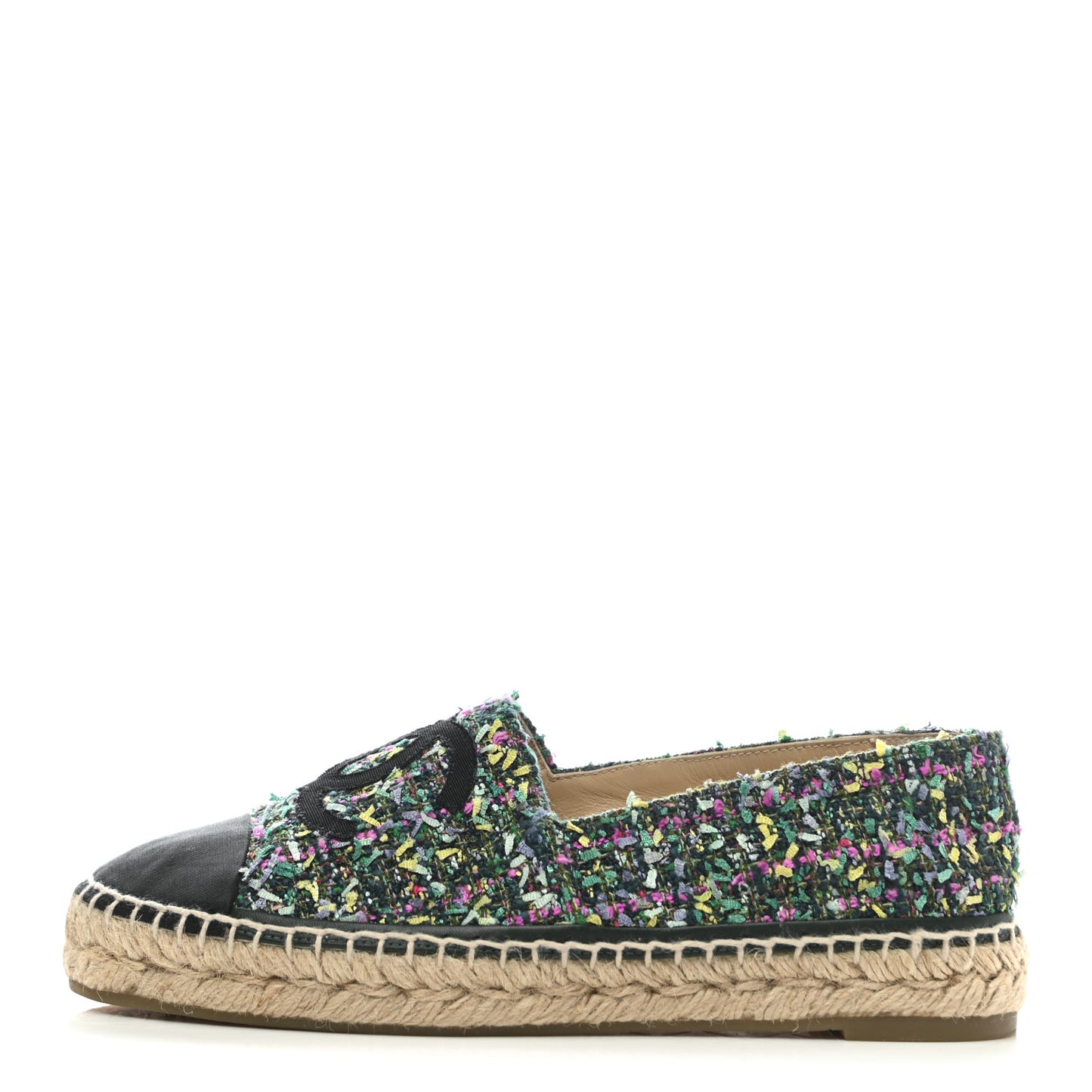 Tweed CC Espadrilles 38 Turquoise Multicolor