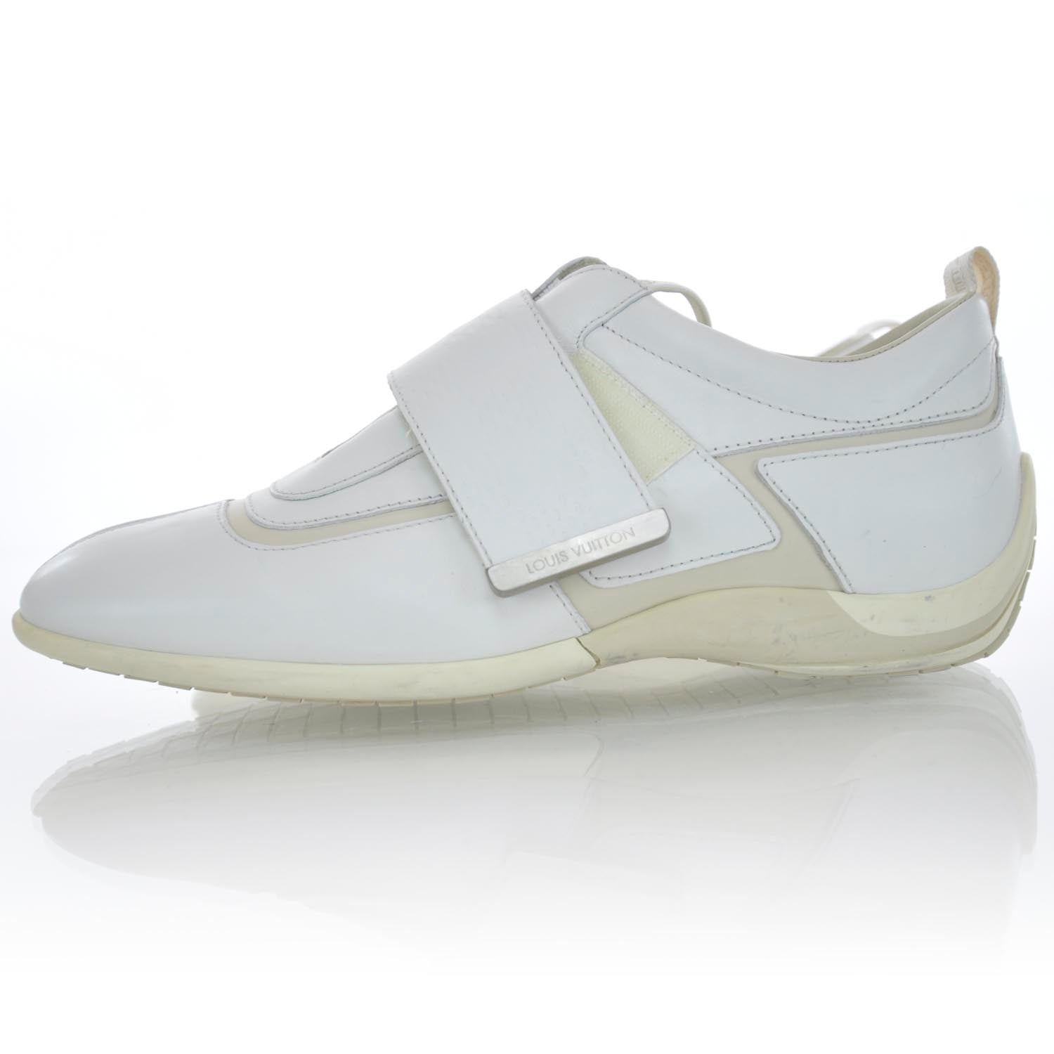 Louis Vuitton Leather Velcro Sneakers White 2 of 9