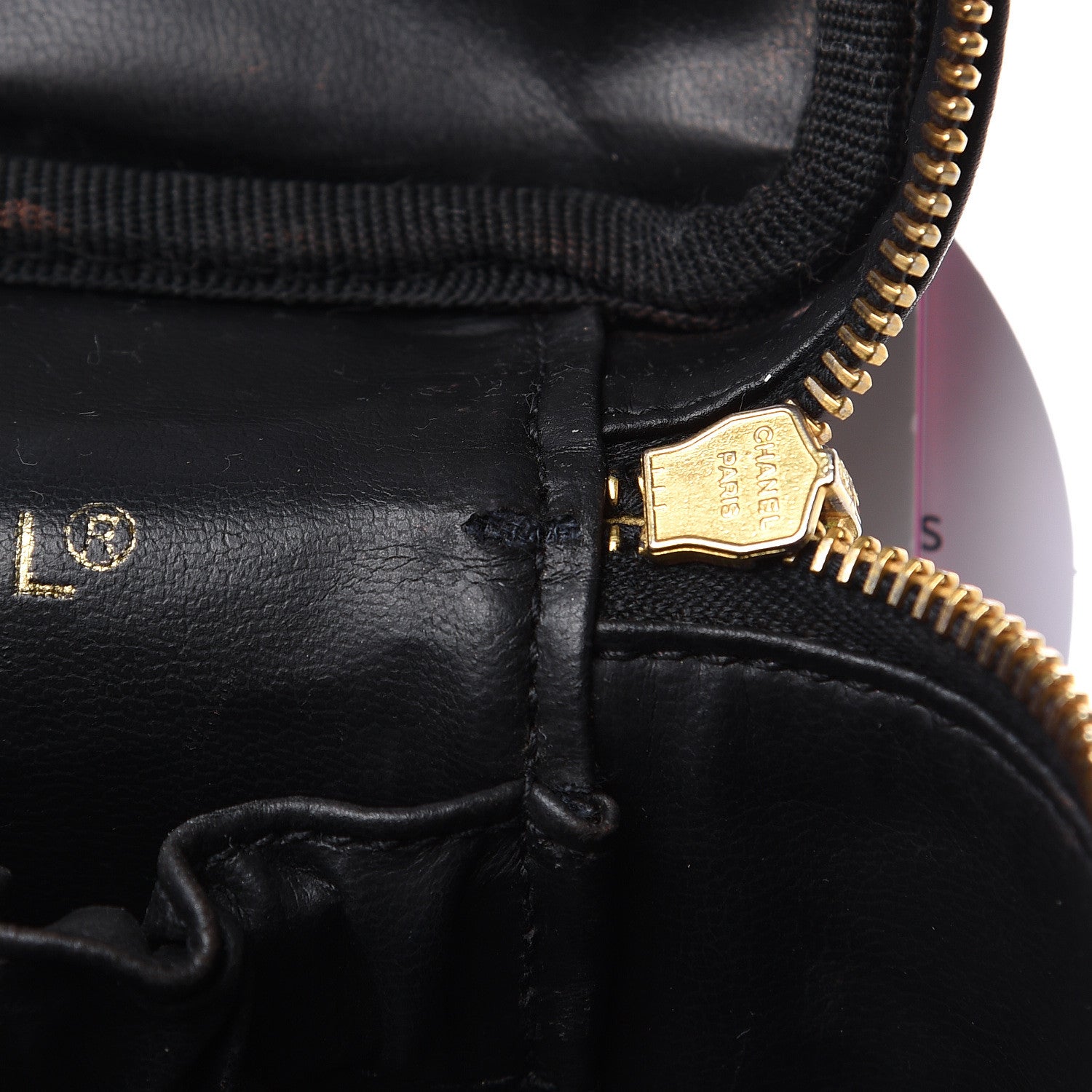 Chanel Lambskin Vanity Cosmetic Case Black 17 of 21
