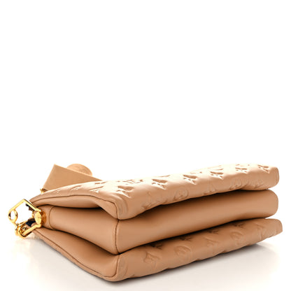 Louis Vuitton Lambskin Embossed Monogram Coussin PM Camel 4 of 11