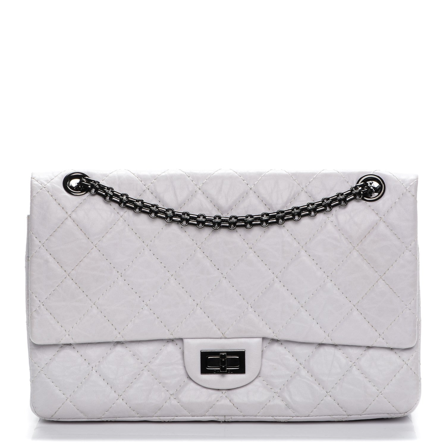 Chanel Aged Calfskin 2.55 Reissue 226 Flap White 1 of 12