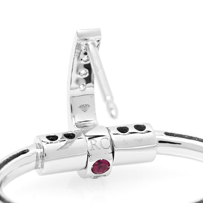 Roberto Coin 18K White Gold Diamond Classica Parisienne Oval Drop Earrings 4 of 5