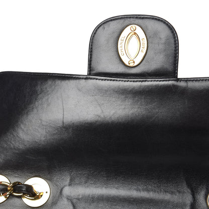 Chanel Lambskin Quilted Jumbo Single Flap Black 13 of 16
