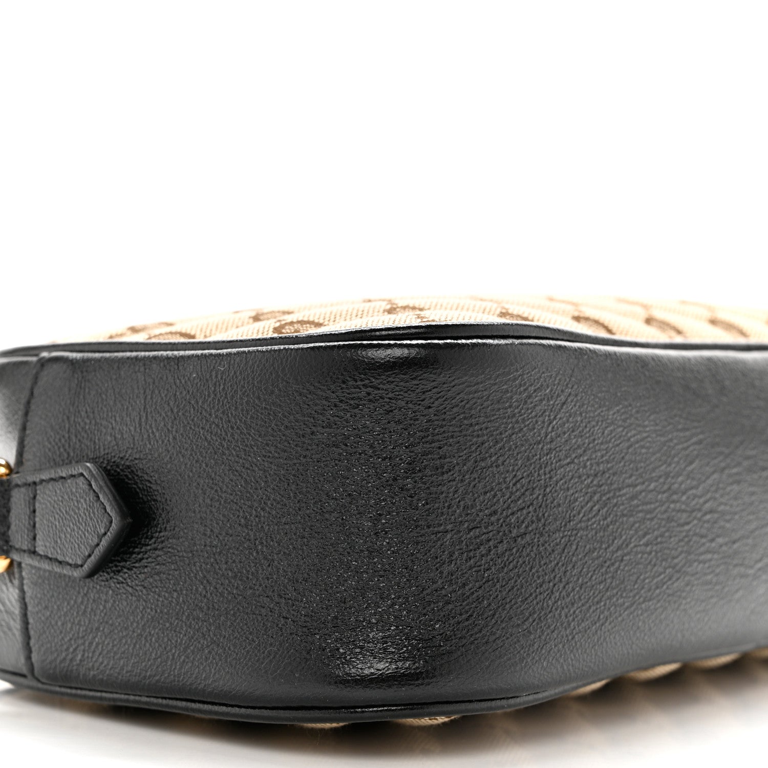 Gucci Monogram Matelasse Diagonal Small GG Marmont Chain Shoulder Bag Beige Black 9 of 10