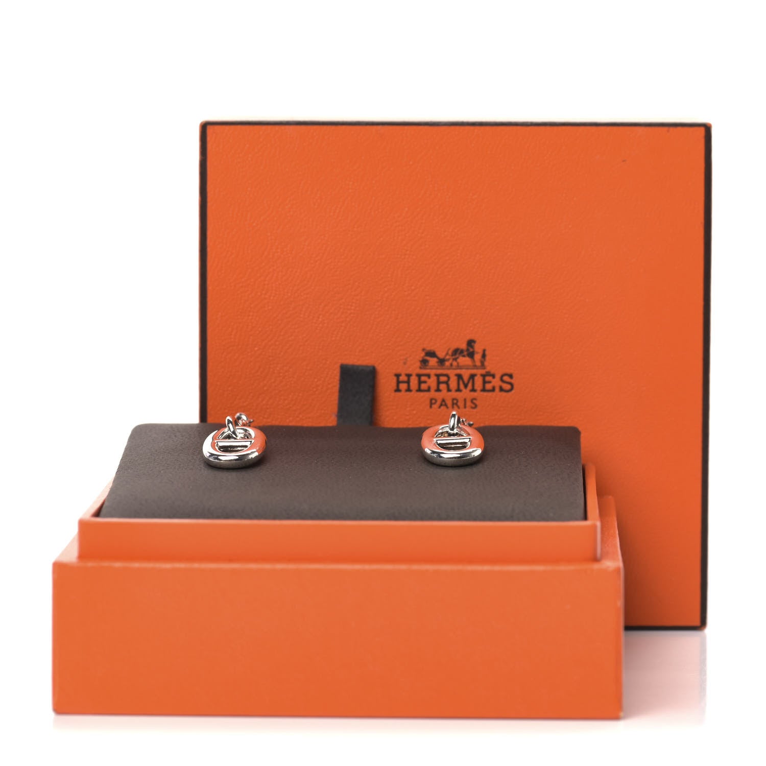 Hermes Sterling Silver Farandole Drop Earrings 5 of 5