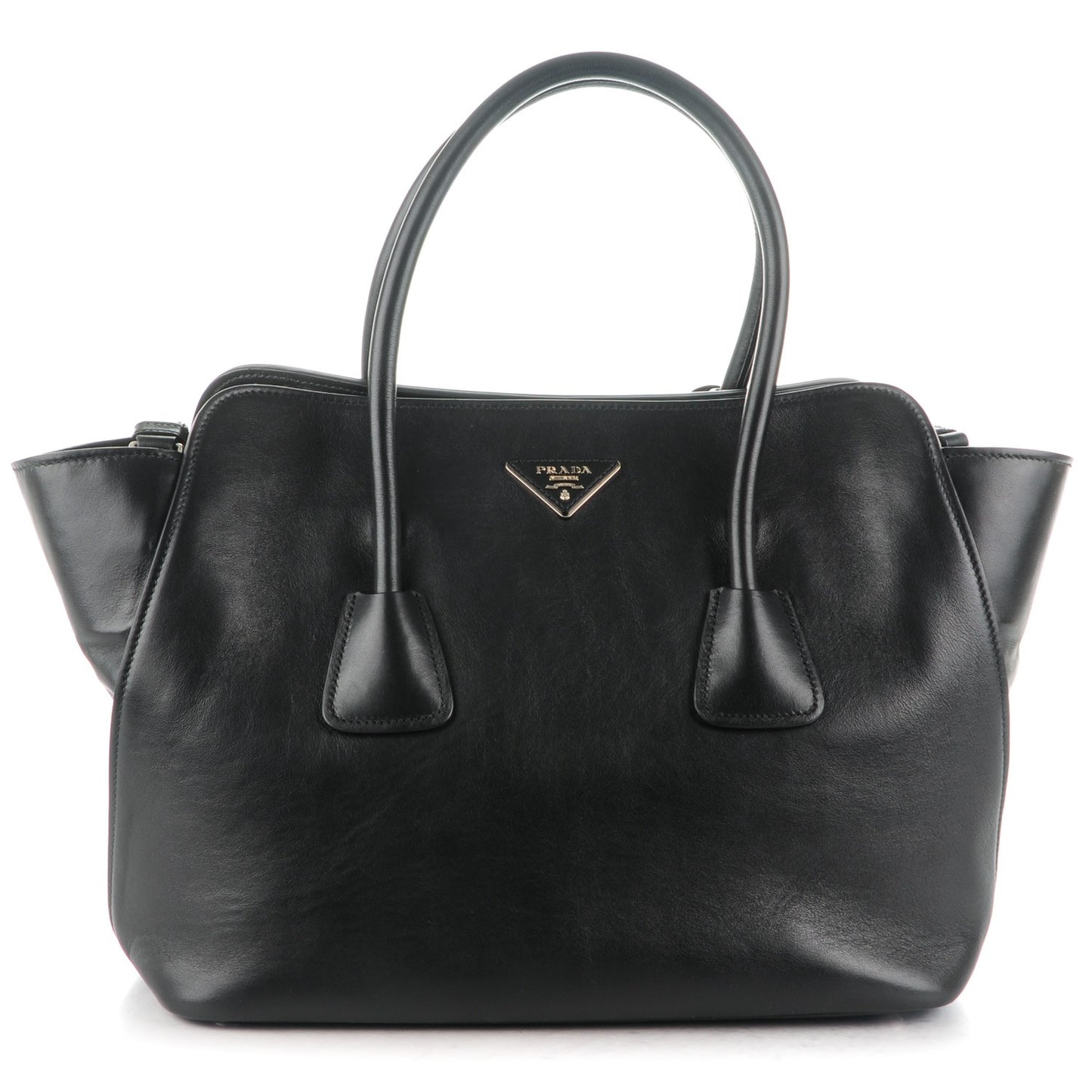 Soft Calfskin Large Studded East West Tote Nero Black