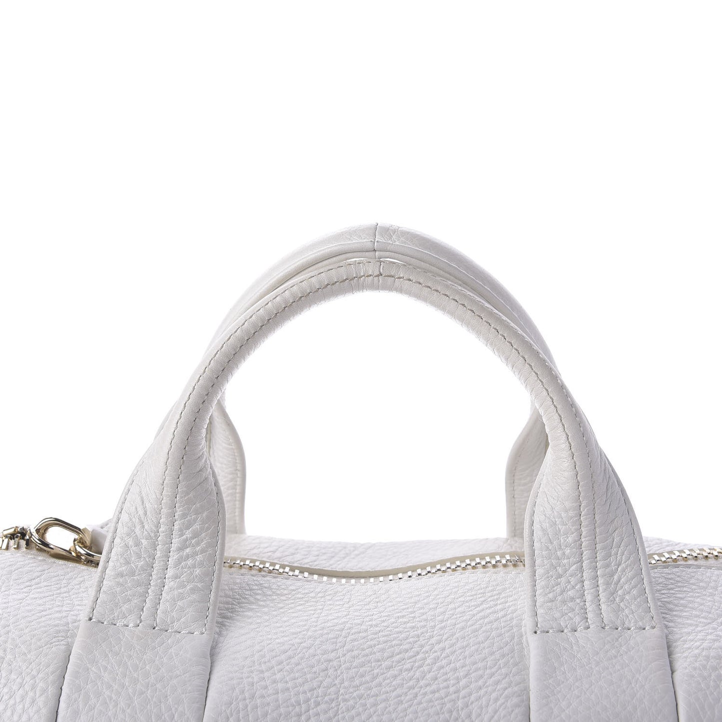 Pebbled Lambskin Rocco White Gold Hardware