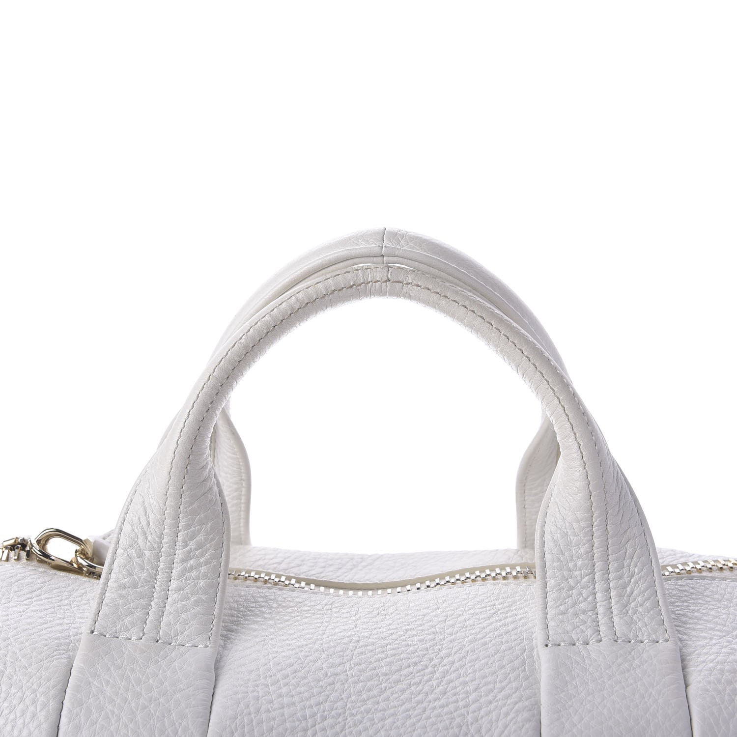 Alexander Wang Pebbled Lambskin Rocco White Gold Hardware 10 of 10