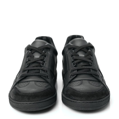Christian Dior Calfskin Suede Logo Sneakers 38.5 Black 2 of 7