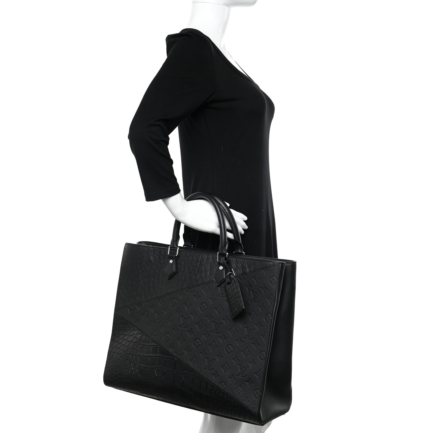 Louis Vuitton Ostrich Crocodile Empreinte Monogram Grand Sac 2 of 14