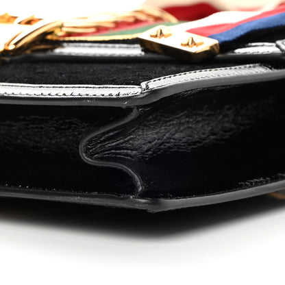 Gucci Velvet GG Monogram Small Sylvie Shoulder Bag Black 10 of 15