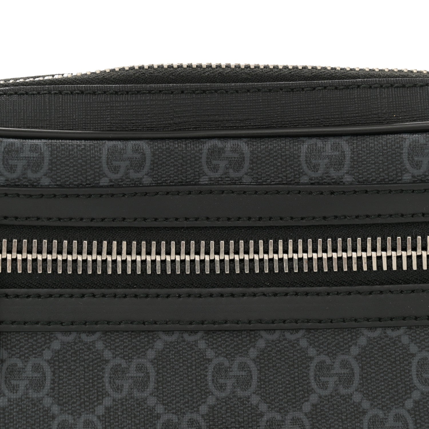 Gucci Soft GG Supreme Monogram Web Belt Bag Black Grey 8 of 10