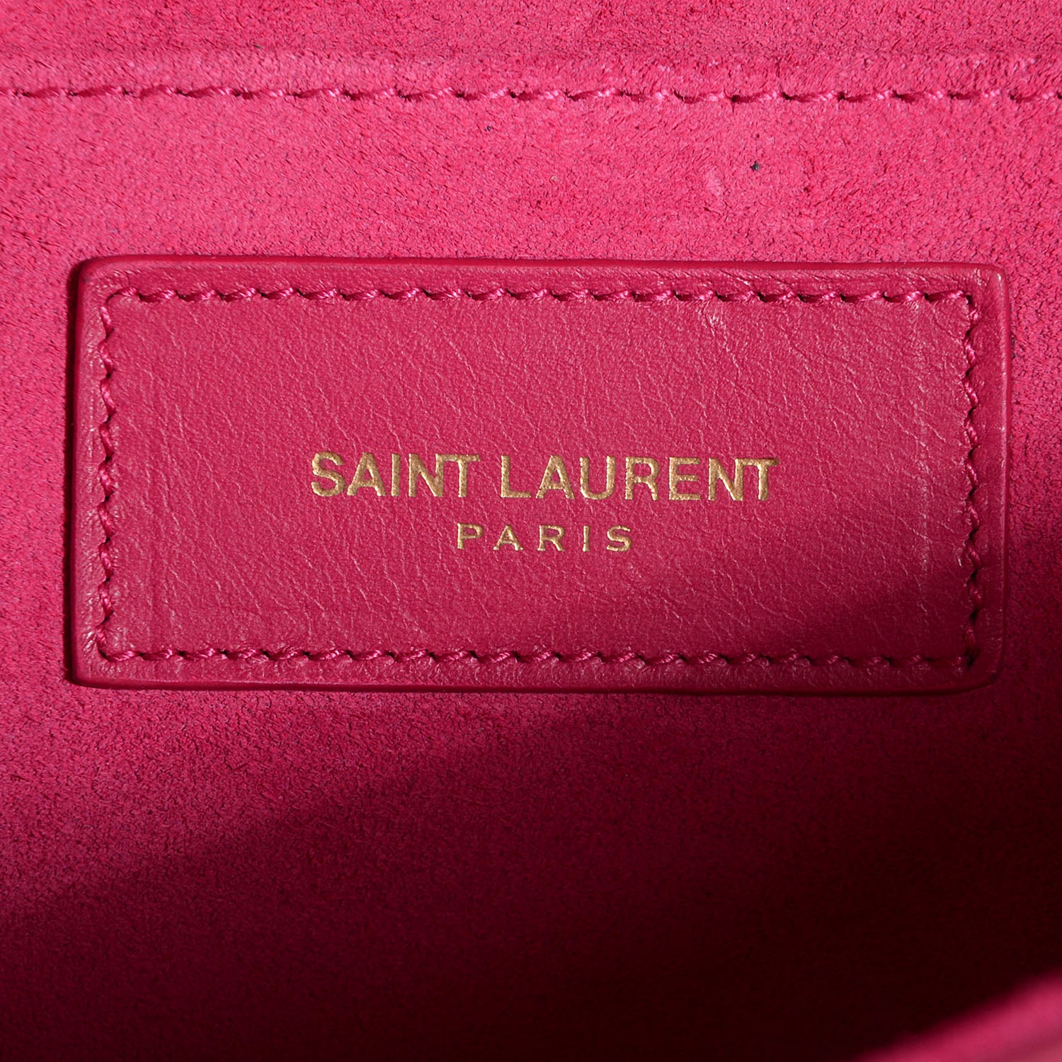 Saint Laurent Calfskin Classic Y Clutch Fuchsia 6 of 8