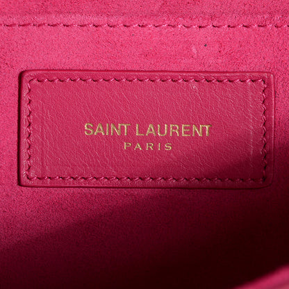Saint Laurent Calfskin Classic Y Clutch Fuchsia 6 of 8