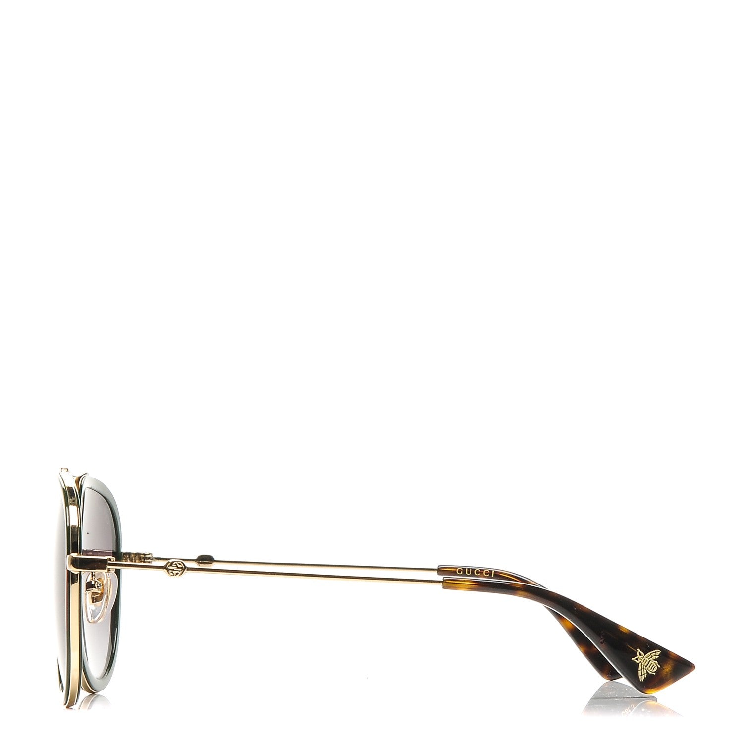 Gucci Web Aviator Sunglasses GG0062S Green Red 3 of 8