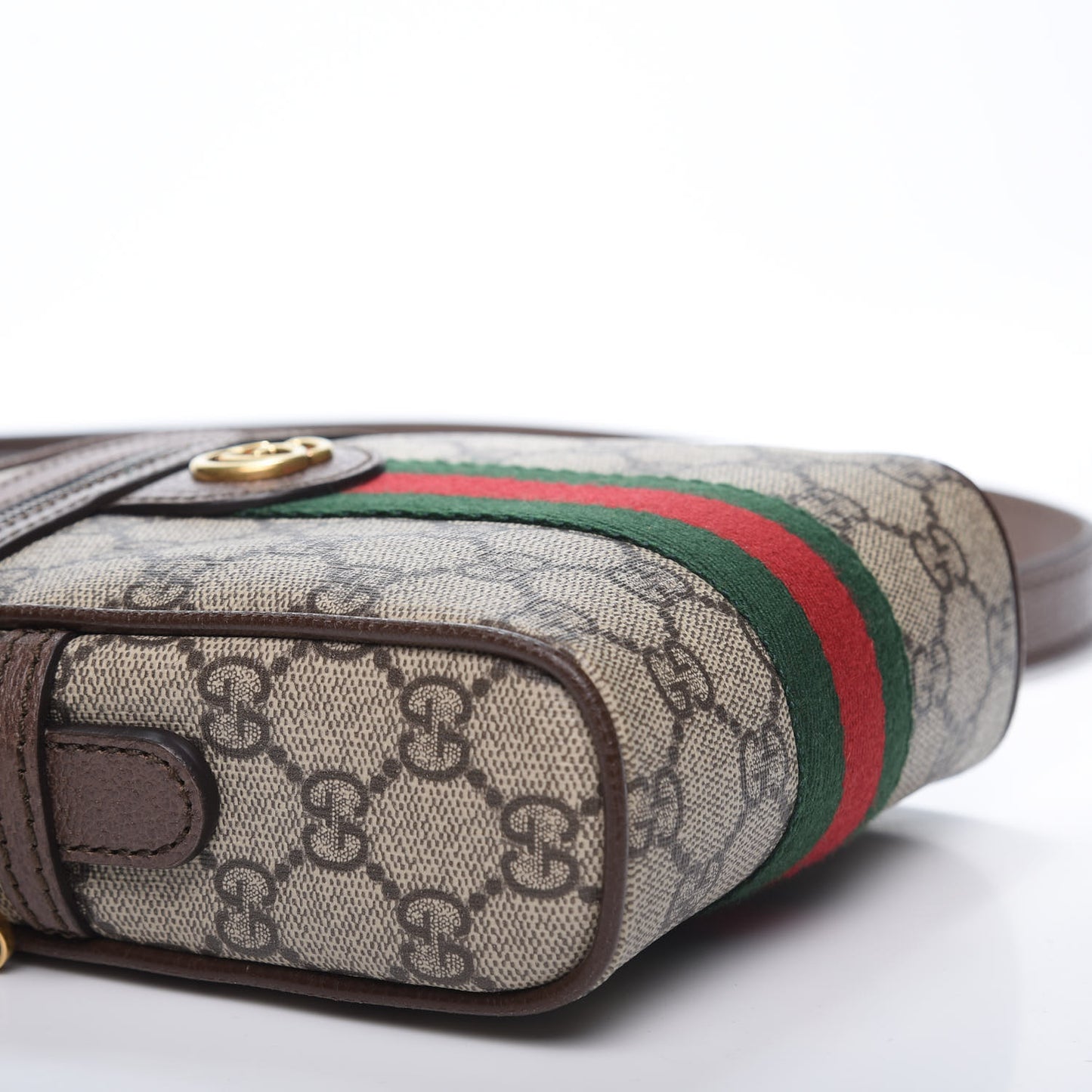 GG Supreme Monogram Web Mini Ophidia Messenger Brown