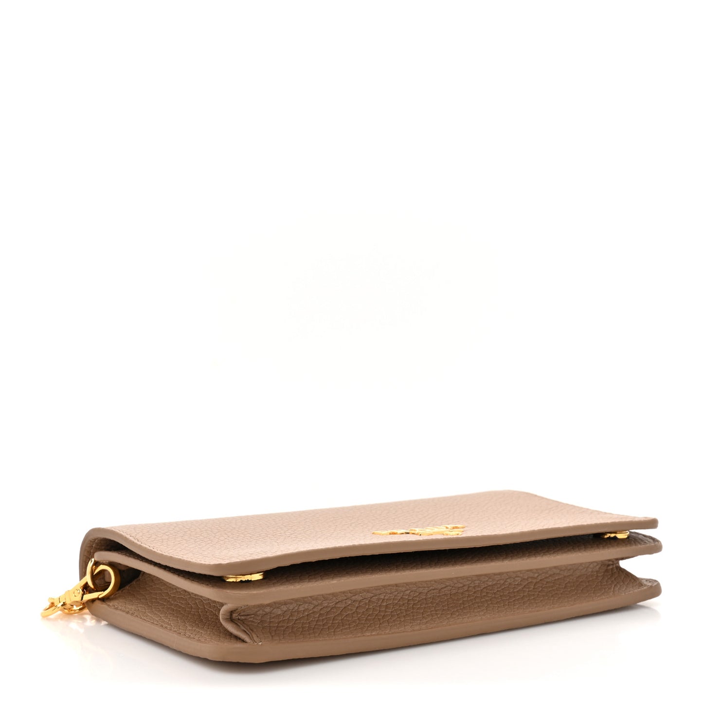 Vitello Daino Metal Chain Wallet Cammeo