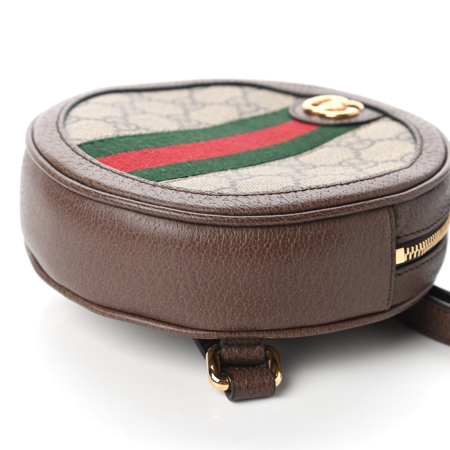 Gucci GG Supreme Monogram Web Mini Ophidia Round Backpack Brown 7 of 11